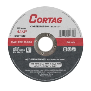 Disco de Corte Fino Flex Porcelanato 115 mm x 22,2 x 1,0 mm Cortag